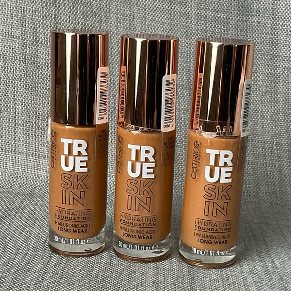 Catrice True Skin Hydrating Foundation 080 Neutral Pecan (3 Pack) - Picture 1 of 12